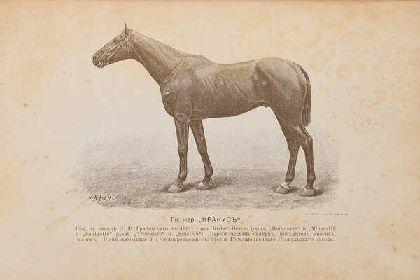 Урусов С.Л. Книга о лошади. Настольная книга для каждого коннозаводчика, коневода, коневладельца.... Т.1-4. СПб.1902.